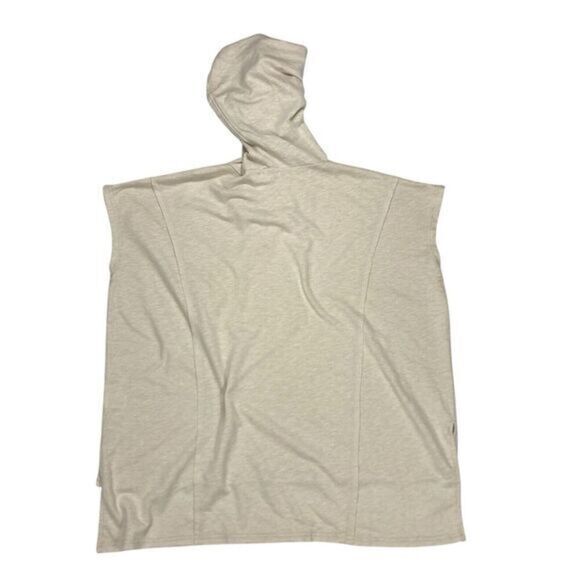 Umgee Tunic Hooded Sweatshirt Womens Sz L Beige Oversized Bohemian Comfy Pull On - Picture 4 of 12